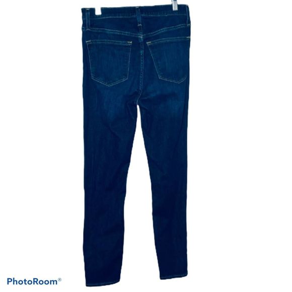 J. Crew Jeans High Rise Skinny Button‎ Fly Dark 28 - Picture 2 of 5